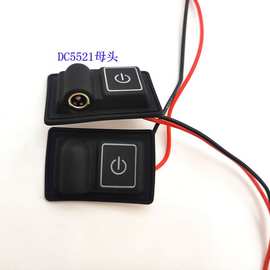 12-24V 大功率加热垫三档调温硅胶开关DC5521一体单键温控开关