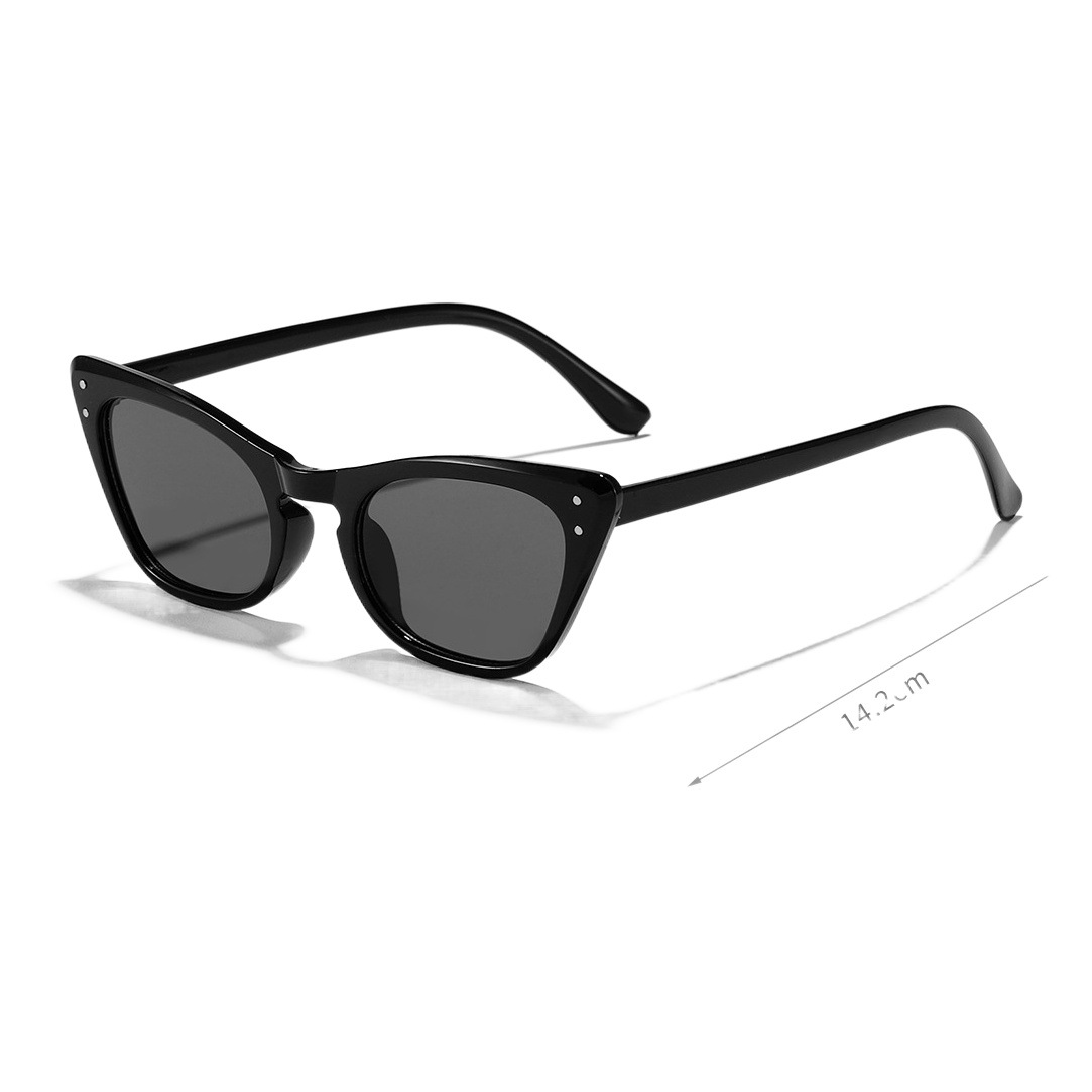 2023 nuevo marco de estampado de leopardo retro gatito Ojo de hombres y mujeres transfronterizos moda gafas de sol a juego