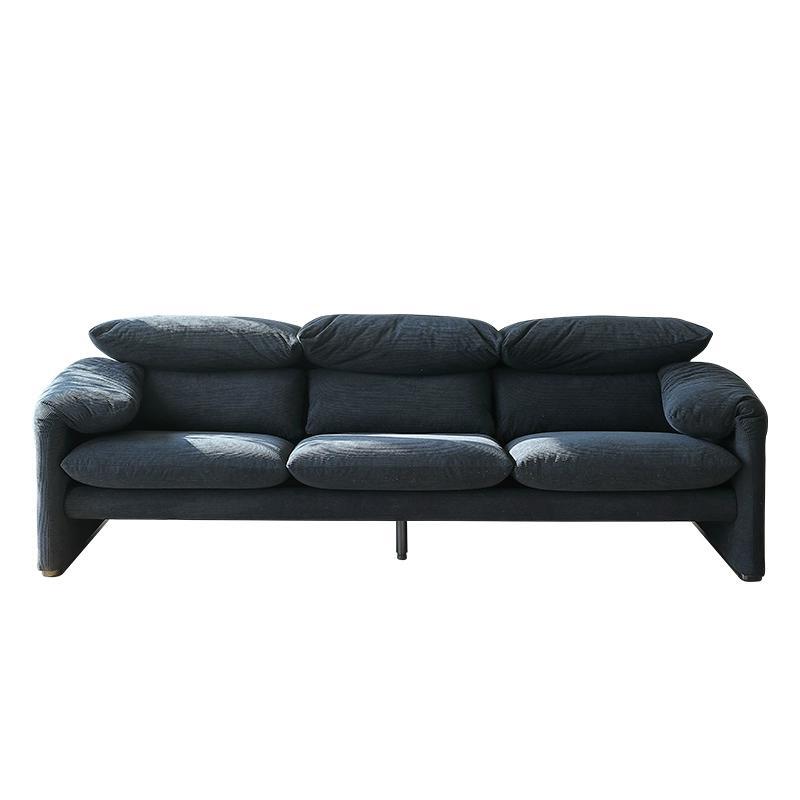 Sofá de tela Maralunga Malarenga italiano minimalista sala de estar clubhouse medieval sofá de cuero recto image 5