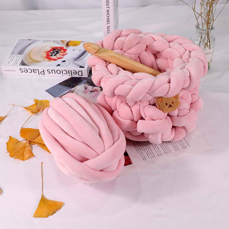灌心棉暖绒棉毛线粗冰岛毛diy手编钩毯子地毯盖毯狗窝猫窝坐垫