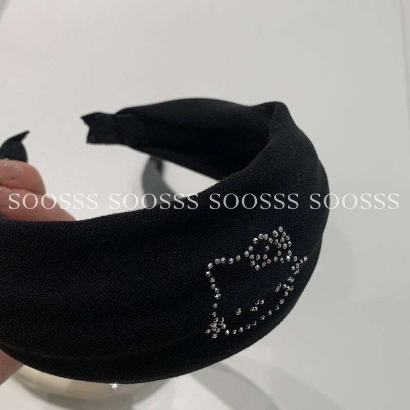 Soosss可爱烫钻kitty猫宽边发箍显脸小y2k辣妹发饰头饰洗脸头箍女|undefined