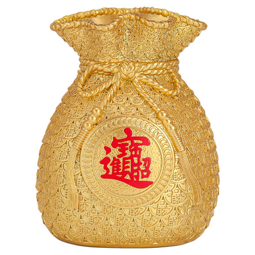 Wholesale new Chinese style money bag lucky bag piggy bank ornaments home decoration living room restaurant resin crafts