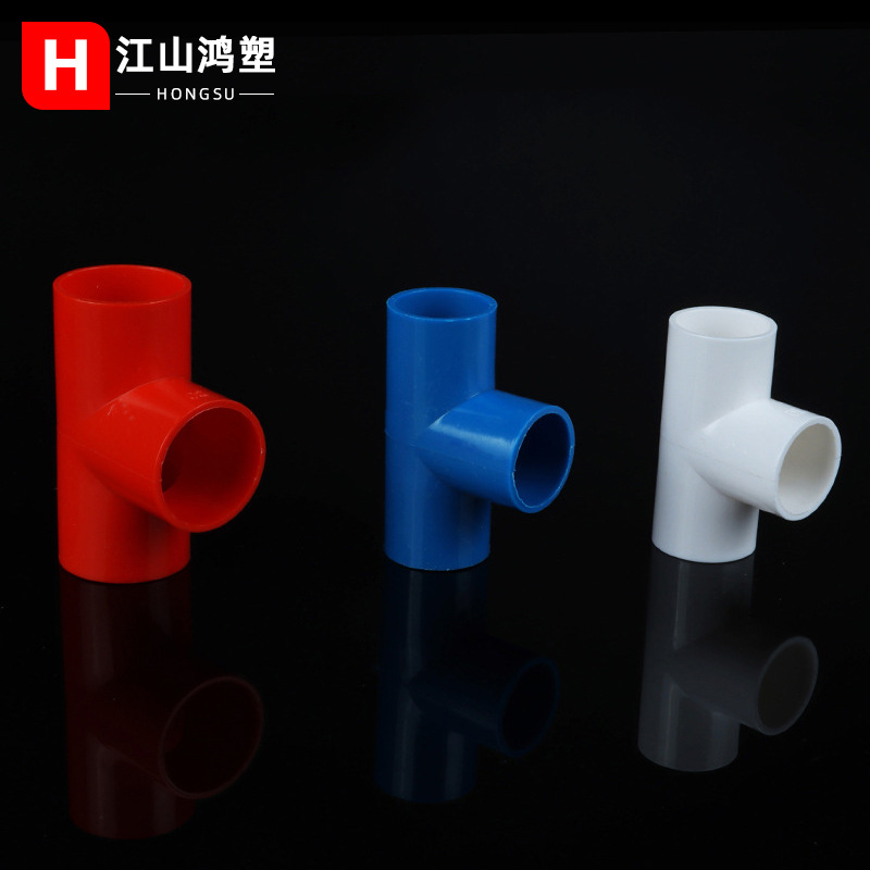 PVC nacional estándar roscado tubo tee accesorios eléctricos ignífugo 16 20 25 32 40 carcasa accesorios engrosada