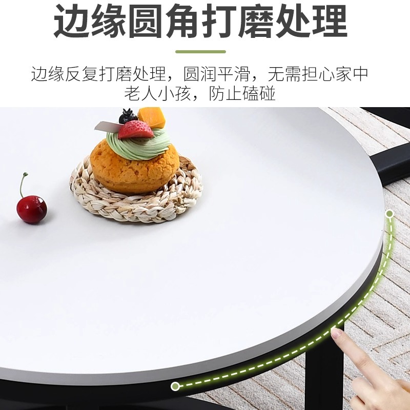 Venta directa de fábrica Mesa de centro pequeña de lujo ligero nórdico Sala de estar para el hogar Mesa de té simple creativa Mesa de té de combinación redonda moderna