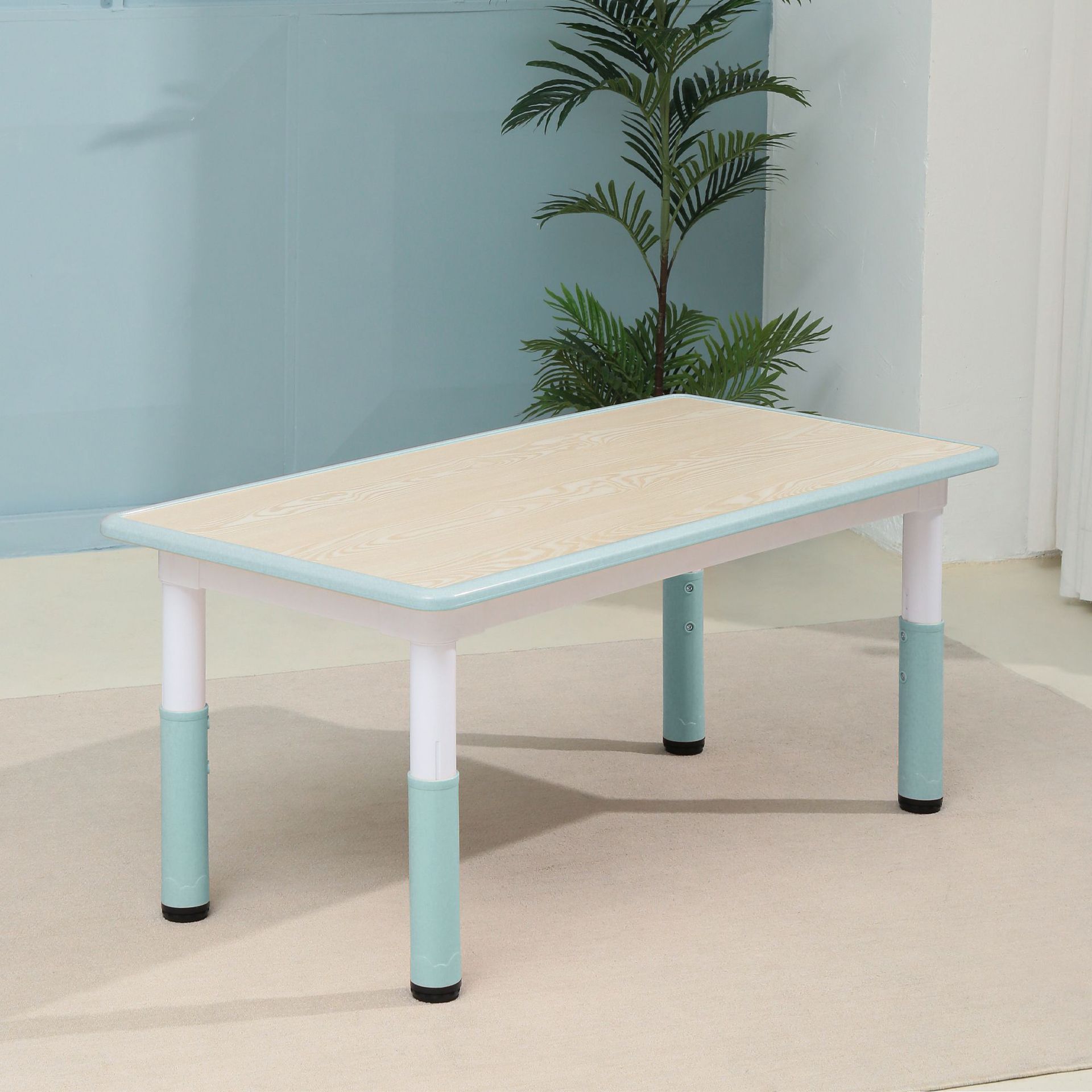 나뭇결 고래 블루 싱글 테이블