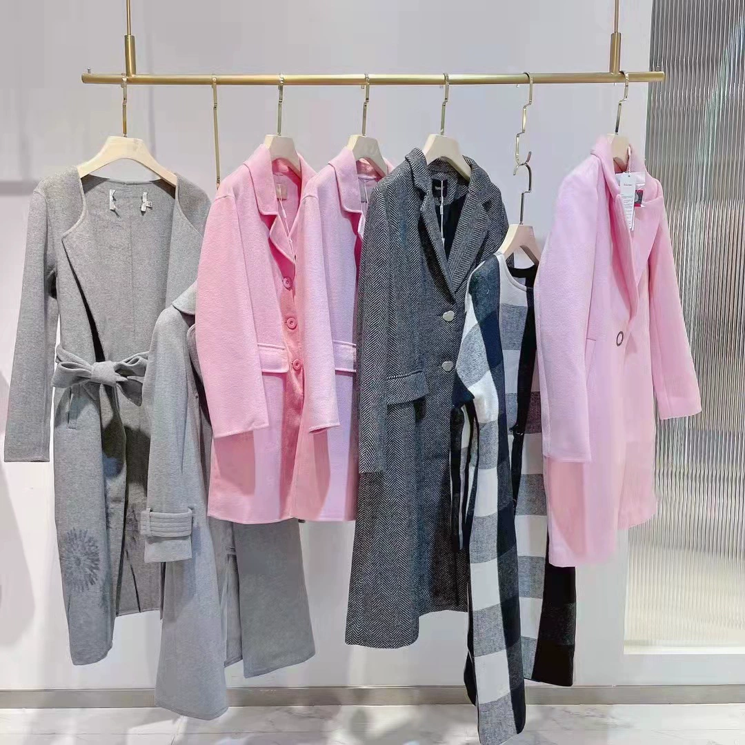 22 года осень и зима новая средняя длинная шерстяная куртка высокого класса в европейском и американском стиле