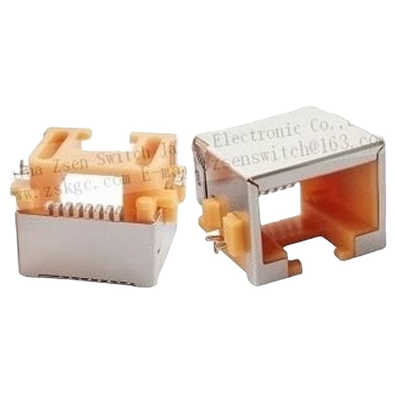 沉板贴片RJ网孔插座  贴片RJ网孔母座沉板  网孔贴片RJ45接口沉板