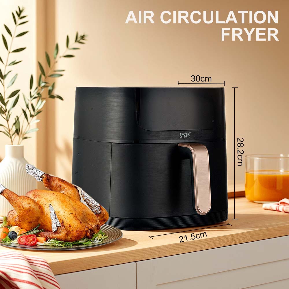 Winningstar estándar británico estándar europeo 6l pollo frito huevo pastel barbacoa hogar multifunción pantalla táctil pantalla digital freidora de aire