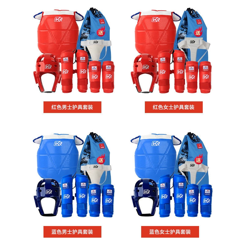 Traje de equipo de protección de entrenamiento de Club transfronterizo botón pegajoso traje de equipo de protección de taekwondo protector de cabeza de taekwondo brazo guardia