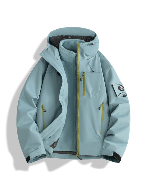 定制新款三合一冲锋衣外套防风防水情侣休闲户外登山服印logo刺绣|undefined