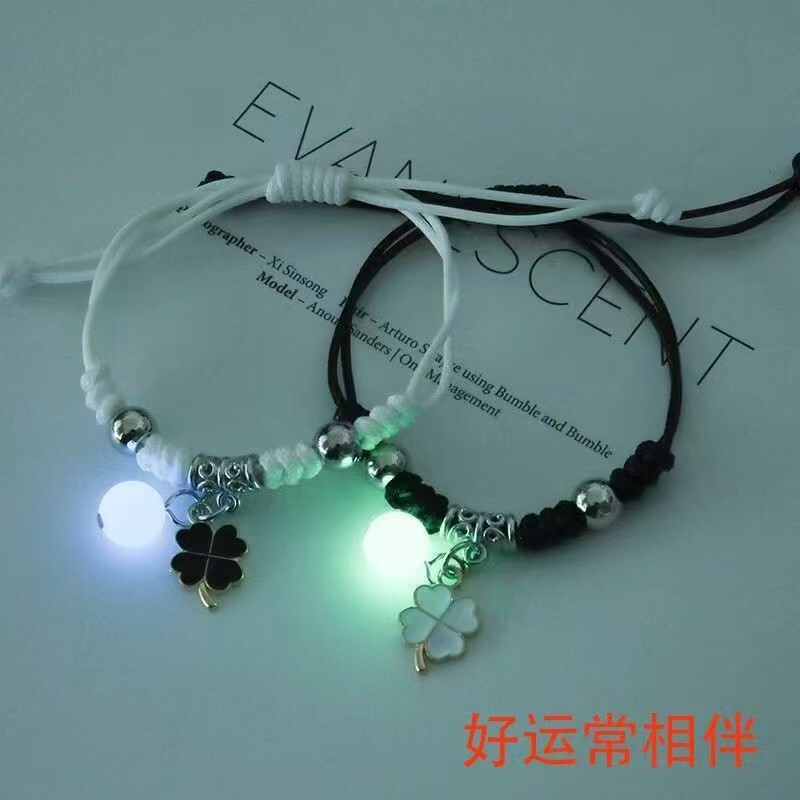 Luminous Bracelets for Female Students, Best Friends, and Friendship Sets, Korean Style Fashion Glowing Bracelets, Gifts for Male and Female Couples Luminous Bracelets for Female Students, Best Friends, and Friendship Sets, Korean Style Fashion Glowing Bracelets, Gifts for Male and Female Couples