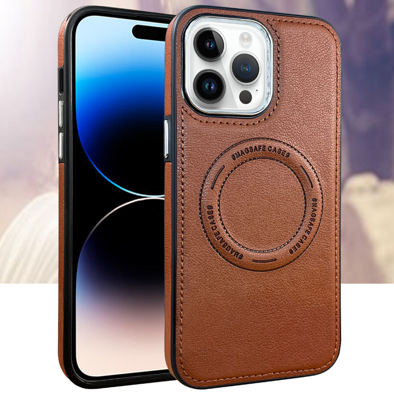 Zhichen's New Magnetic Anti-Drop Case Is Suitable for iPhone 15 Mobile Phone Case, Apple 17 High-End Leather Protective Case in Stock Zhichen's New Magnetic Anti-Drop Case Is Suitable for iPhone 15 Mobile Phone Case, Apple 17 High-End Leather Protective Case in Stock