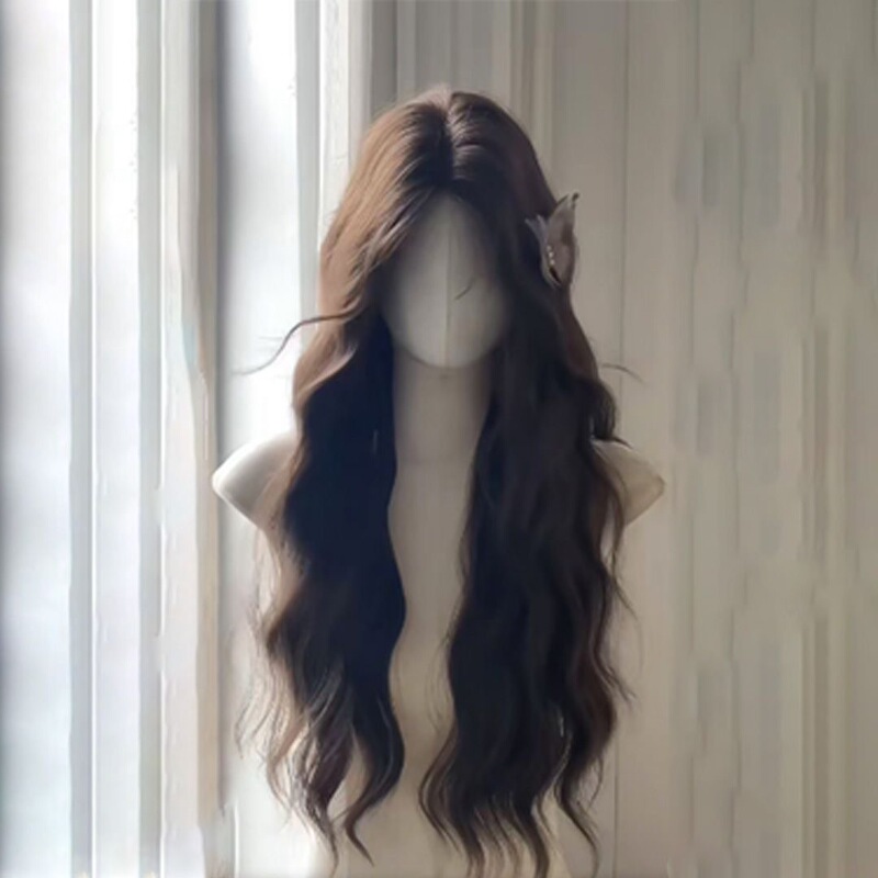 Kony Wig [Doll] Wig for Women, Full Head Wig, Realistic Human Hair, Middle Parting, Full Head Water Wave Style