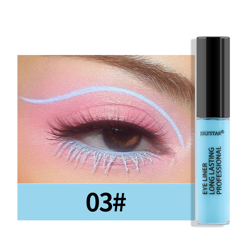 julystar Cross-border Halloween Beauty Eyeliner Liquid Cross-border Colored Waterproof, Oil-Proof and non-smudging Eyeliner Pen wholesale undefined
