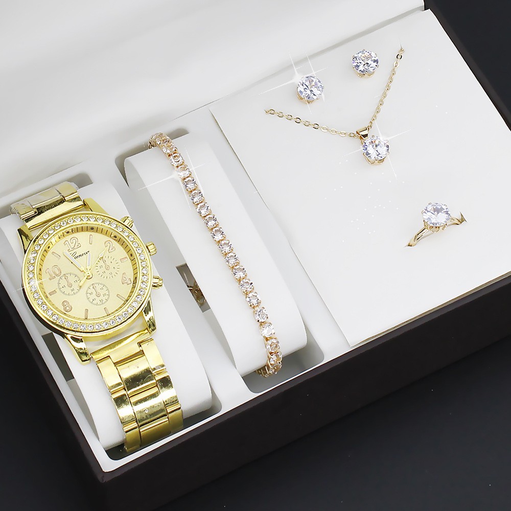 Women's Gender Shiny Style Shiny Solid Color Single Folding Buckle Quartz Women's Watches