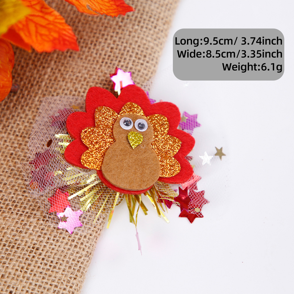 Día de Acción de Gracias accesorios para mascotas calabazas turquía mallas brocas de cabello perros gatos otoño festival de cosecha fiesta decoración tarjeta de cabello