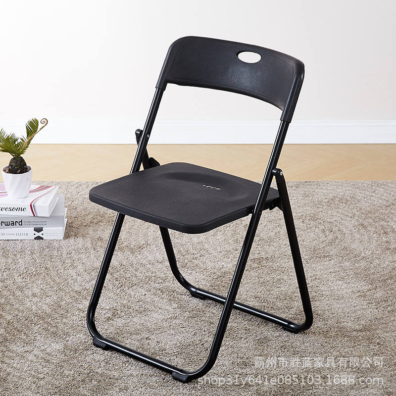厂家直销折叠椅户外塑料办公白色折叠椅家用靠背便携会议活动椅子