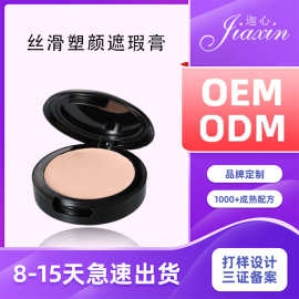 定制遮瑕膏oem化妆品厂家贴牌代工防水持久保湿3色遮瑕膏定制加工