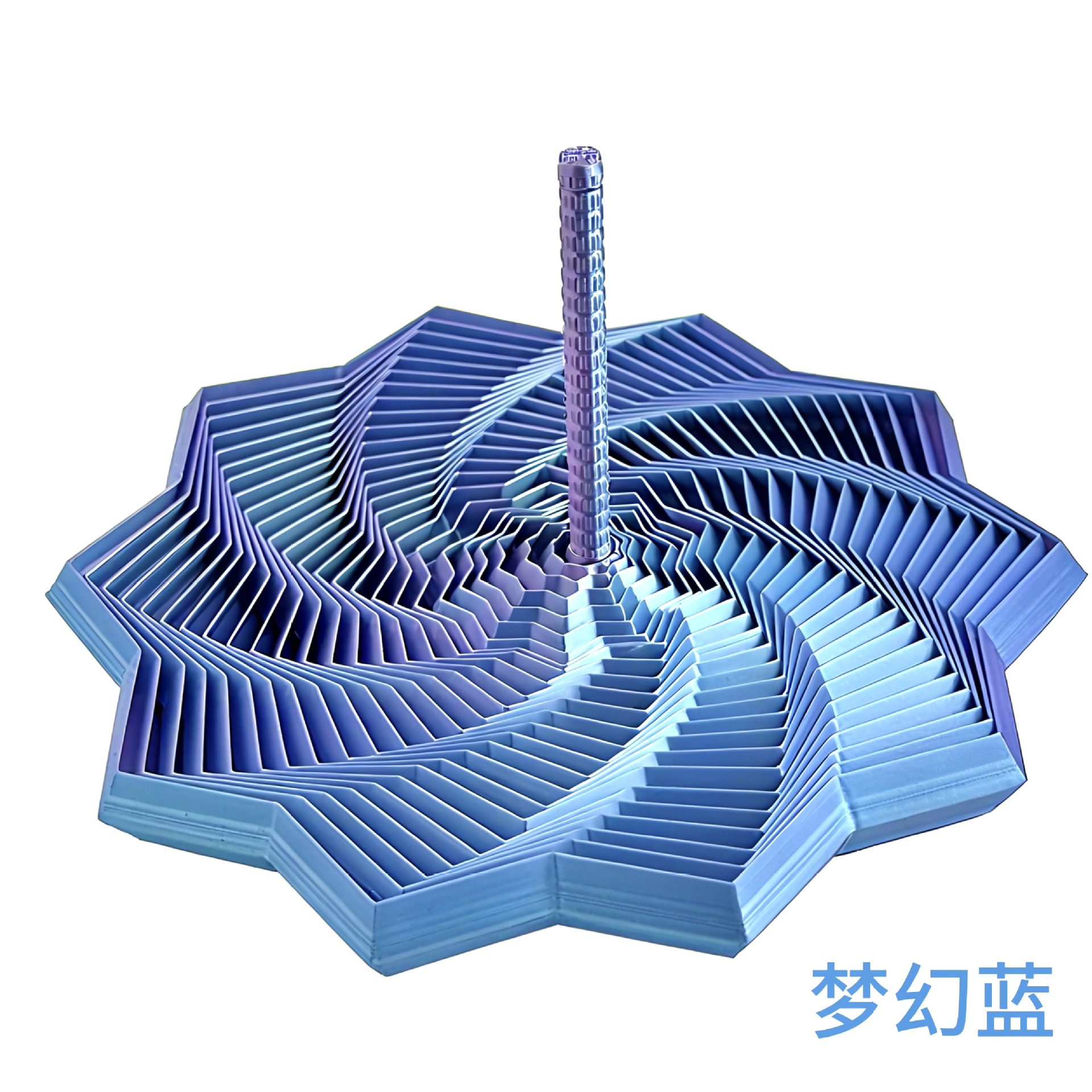 Juguetes de impresión 3D torre de rábanos dedos desprimiendo juguetes divertidos hechos a mano con mango de mesa espiral estrella image 18
