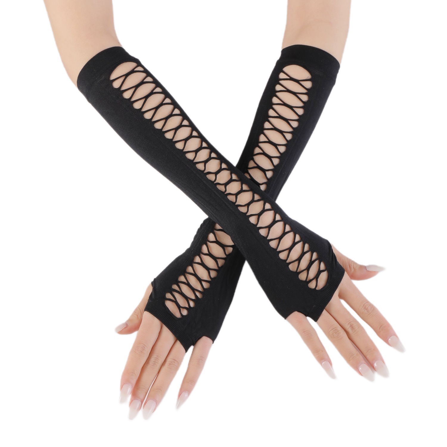 Sommer neuer Sonnenschutz für Männer und Frauen, durchstochene Löcher, ausgehöhlte Persönlichkeit, modische Handschuhe, Nachtclub_voghion.com