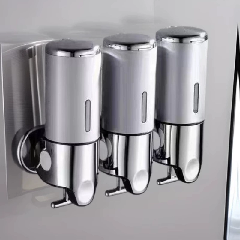 Тяга из нержавеющей стали одиночный двойной трехголовочный дозатор мыла ручной пресс шампунь гель для душа дозатор мыла ванная душевая комната