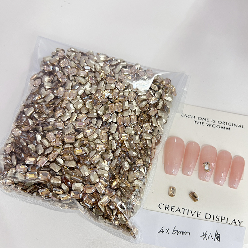 [KKK04-11] champagne octagonal 4 * 6mm