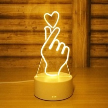 3D table lamp 7 Valentine's day LED birthday gift night羳