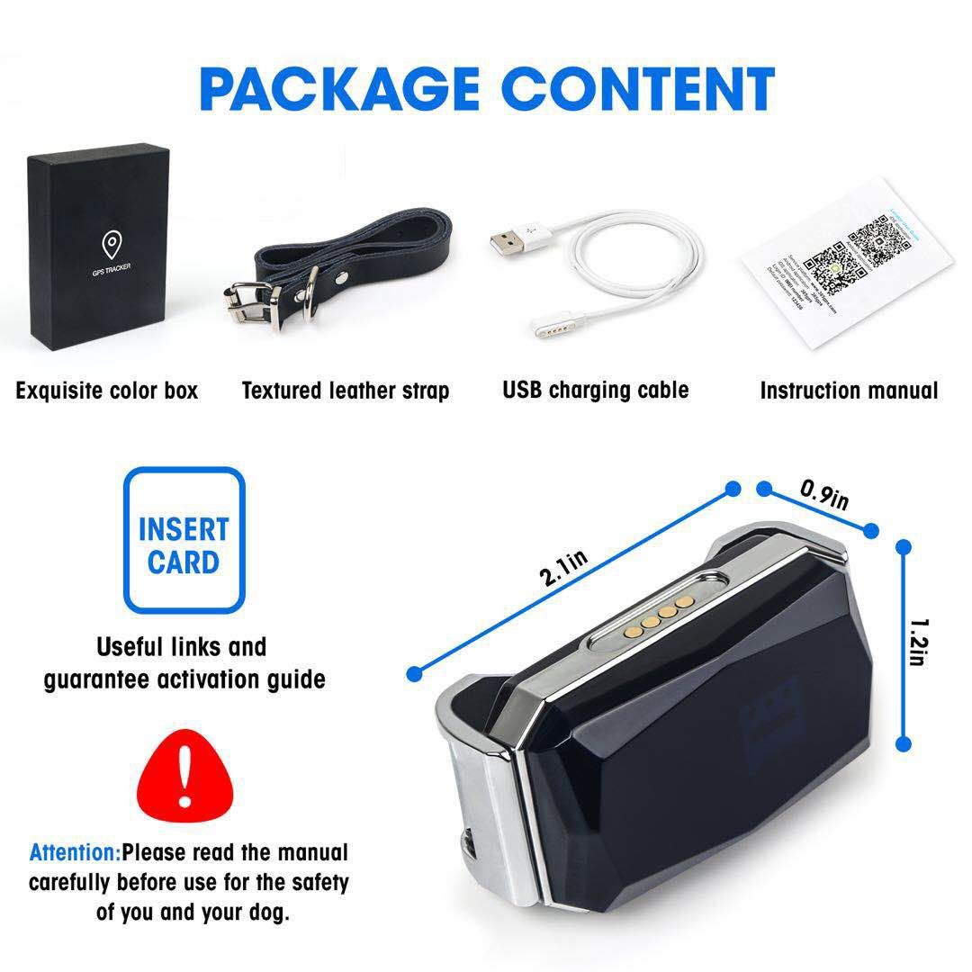 G12 New Gemstone Ip67 Waterproof Pet Gps Locator Dog Cat Cattle Sheep Hunting Dog Tracking Anti-Lost