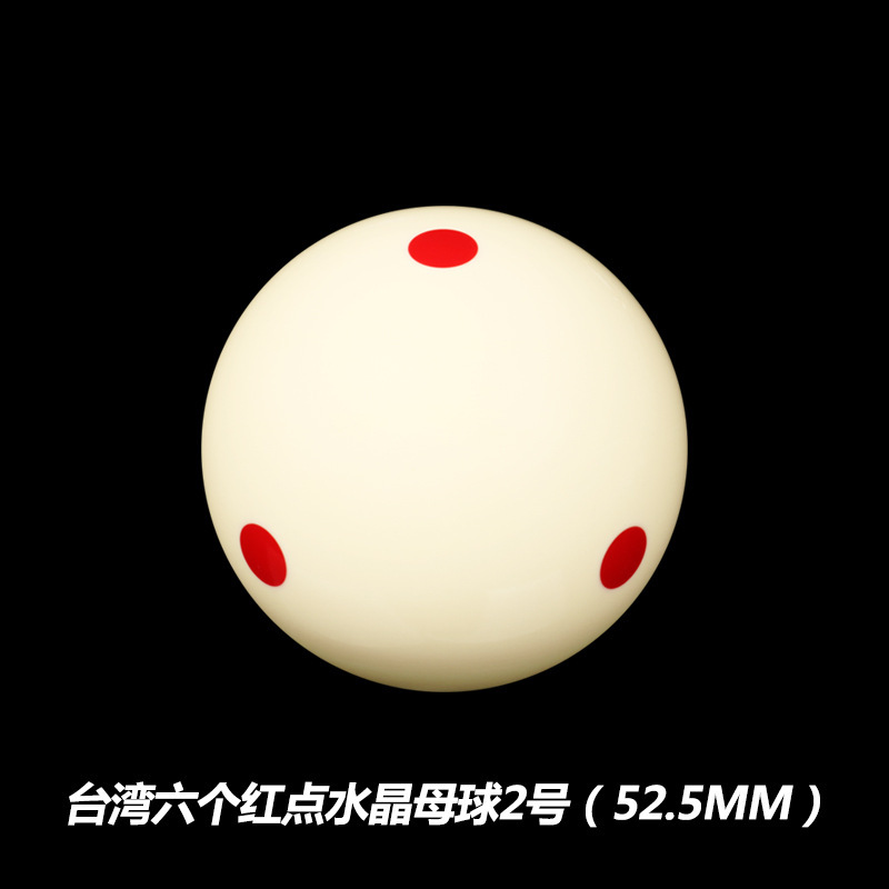 Taiwan Six Red Dot No. 2 (52.5MM) for use on a snooker table