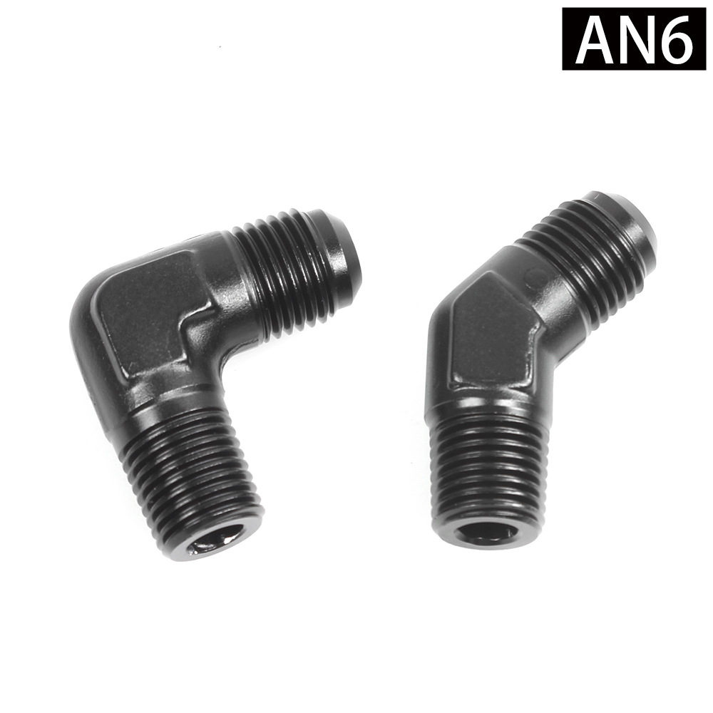 Car Modification Accessories Aluminum Alloy Forged Joint45°90°Right Angle Oil Pipe Connector