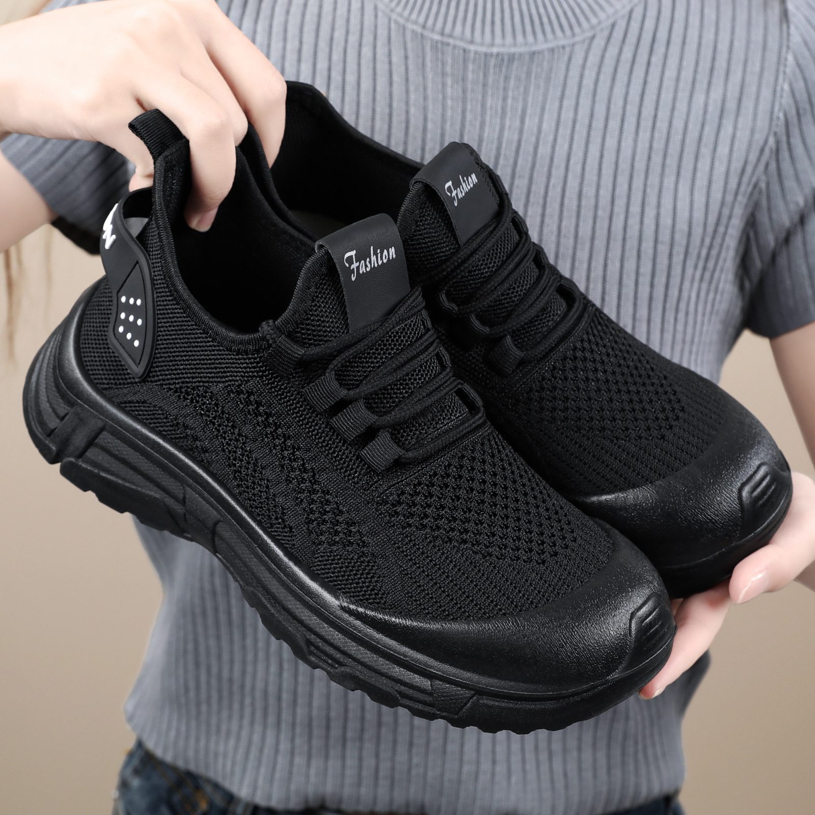 Zapatos de mujer, zapatos deportivos de verano, zapatos para correr transpirables, zapatos casuales de boca baja de moda, suela suave, zapatos individuales cómodos, cabello