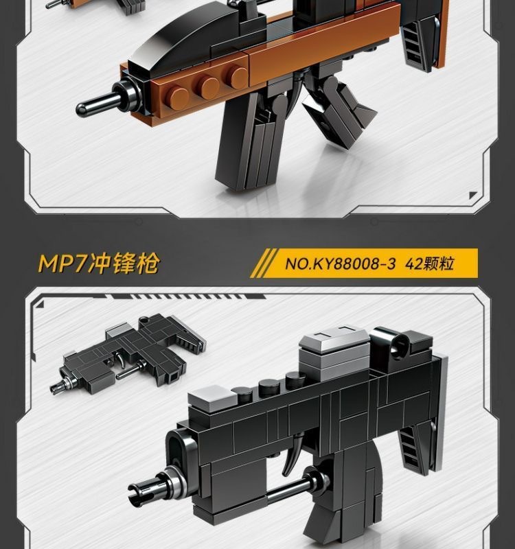 Kaizhi Uyumlu Lego Erkek Çocuk İnşaat Blokları Mini 16'da 1 Mauser 98K Blok Silah Modeli Montaj Oyuncağı