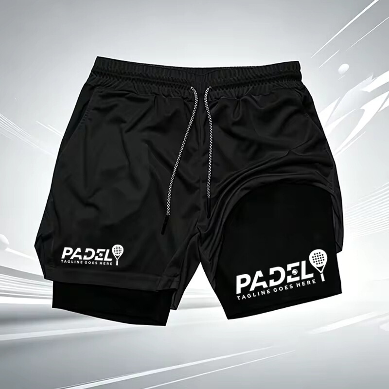 Padel Tennis 2-in-1 Performance Shorts Men's Quick-Dry Anti-Friction Compression Lined Shorts for Sports and Fitness Padel Tennis 2-in-1 Performance Shorts Men's Quick-Dry Anti-Friction Compression Lined Shorts for Sports and Fitness