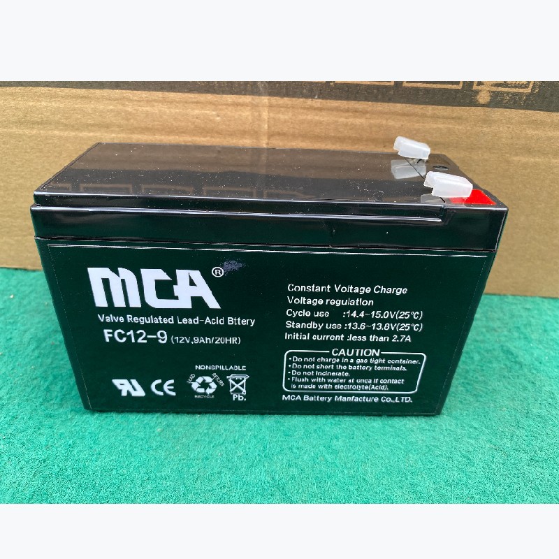 MCA锐牌蓄电池FC12-9  阀控式 12V9AH消防 电梯 电源 质保三年