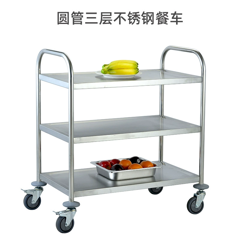 Изготовленный на заказ Оптовая Нержавеющая сталь Обеденный автомобиль Отель Ресторан Мобильная тележка для напитков Коммерческая чаша автомобиль доставки автомобиля