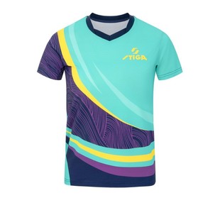 Stiga Kidsren's Table Tennis Clothing Short-Sleeved 2025 New Cool Quick-Drying Breathable Sports Competition Training Clothing