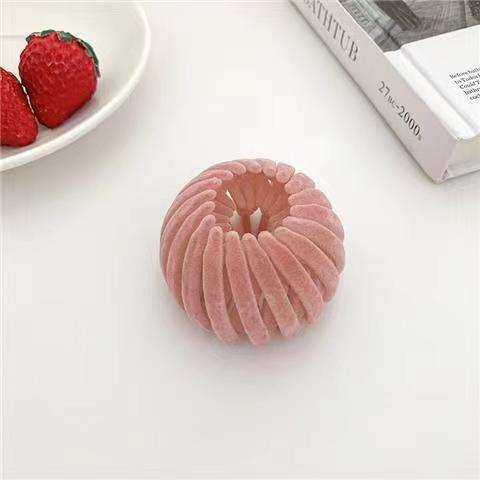Flocado Nido de Pájaro rizador de pelo cabeza de bola medio lazo de pelo Cabeza trasera alta Cola de Caballo hebilla Otoño e Invierno artefacto perezoso accesorios para el cabello tocado image 10