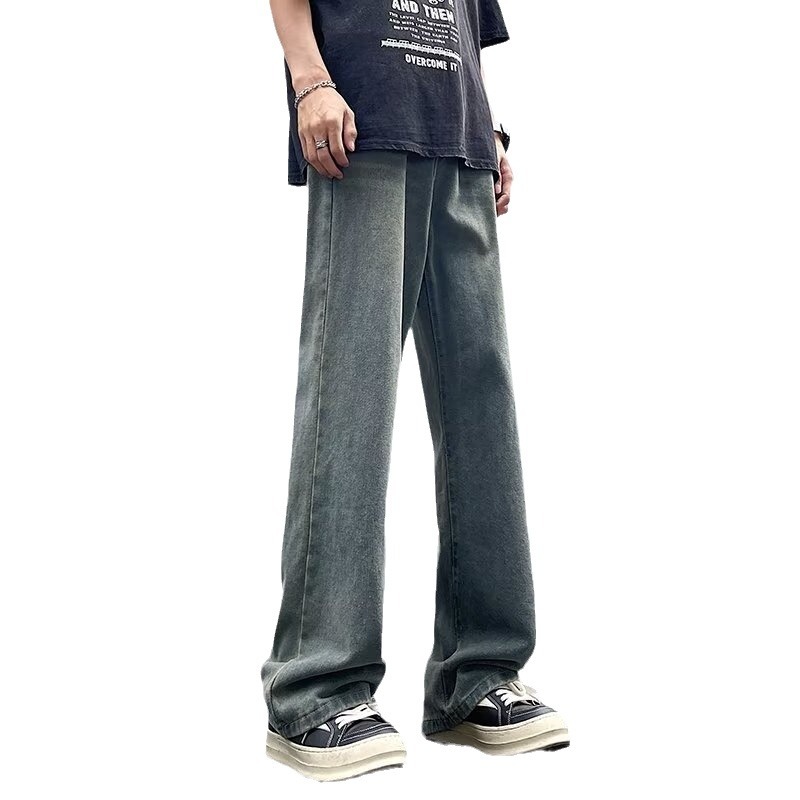 Old straight leg jeans for men in summer, thin, trendy, loose, wide legged, dad's casual long pants, trendy brand i_voghion.com