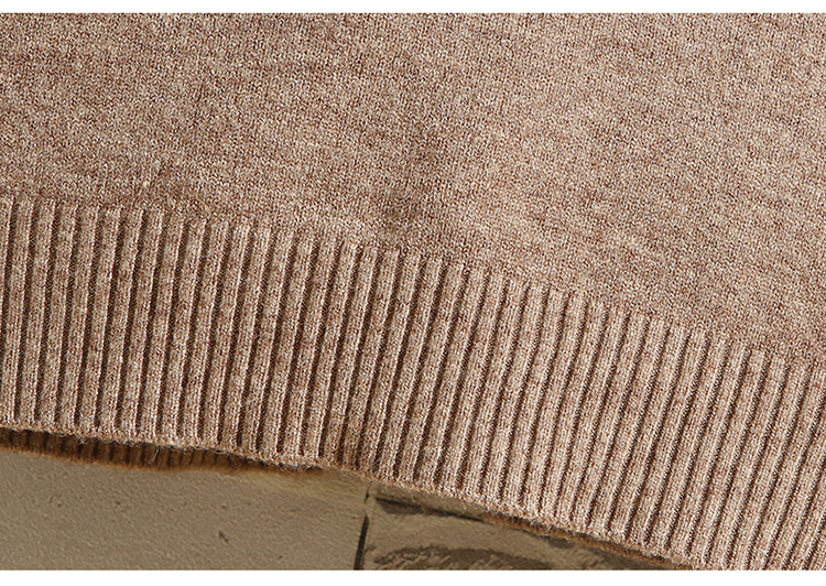 Men's semi-turtleneck long-sleeved sweater base jacket slim-fit sweater_voghion.com