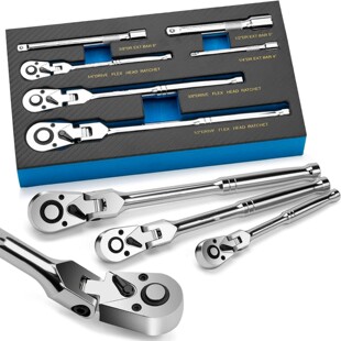 6-Piece Flex Head Ratchet Set 1/4 ", 3/8"