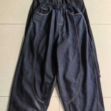 外贸单日系秋冬2025新款时尚加绒宽松萝卜裤休闲磨毛松紧腰长裤女