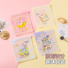 卡通可爱ins小熊自封袋透明发夹饰品包装袋子零食糖果拉链密封袋