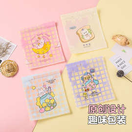 卡通可爱ins小熊自封袋透明发夹饰品包装袋子零食糖果拉链密封袋