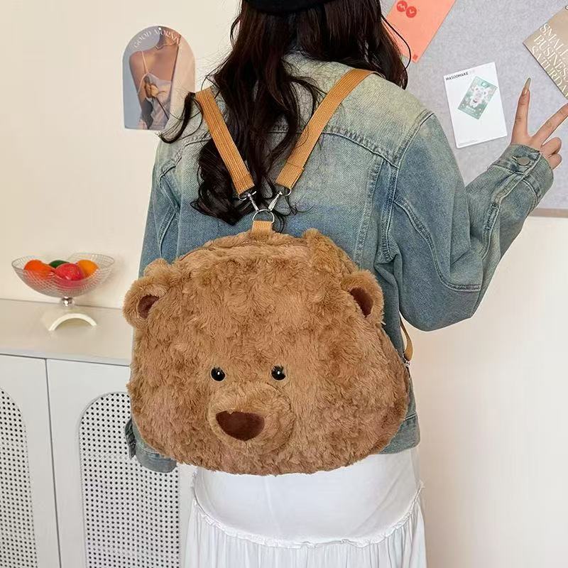 秋と冬の新しいインターネット有名人漫画バックパックステッチ女性かわいいメロディーぬいぐるみスクールバッグ日本のニッチ子供|undefined