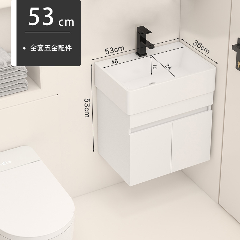 gabinete de baño de madera sólida tipo pequeño gabinete de baño cerámica integral lavabo de lavabo tipo pared lavabo de cara lavabo de mano gabinete
