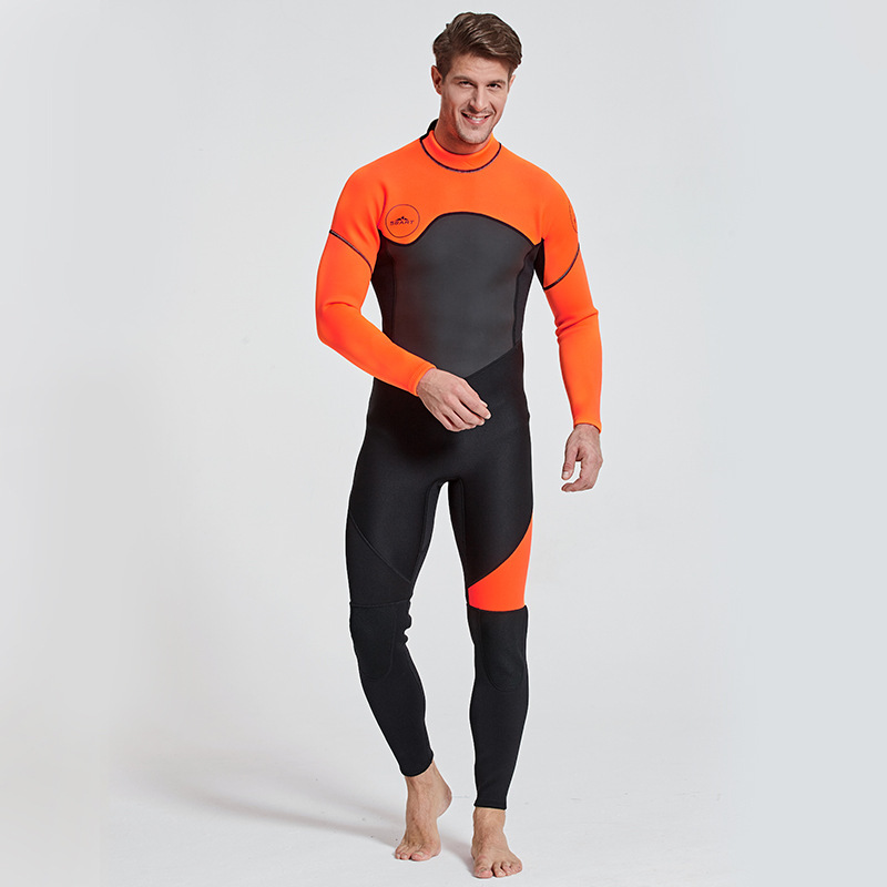 Traje de neopreno a prueba de frío de 3MM Traje de surf grueso y cálido para hombres y mujeres Traje de neopreno de manga larga de una pieza Traje de buceo profesional
