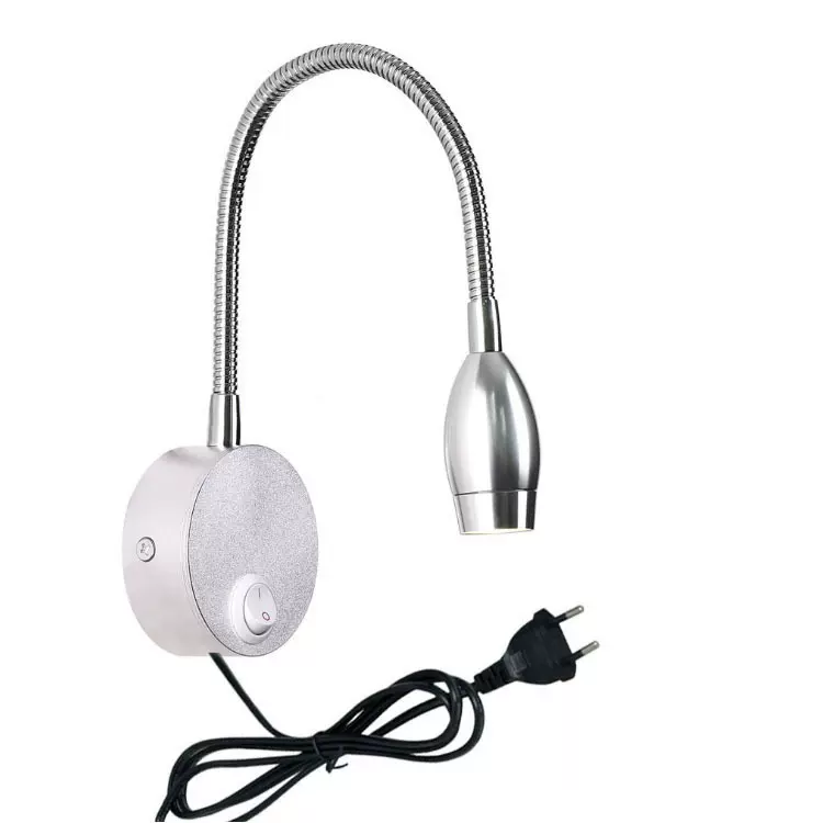 1w3wled软管射灯弯管酒店房间床头灯过道背景墙壁灯可弯可调光