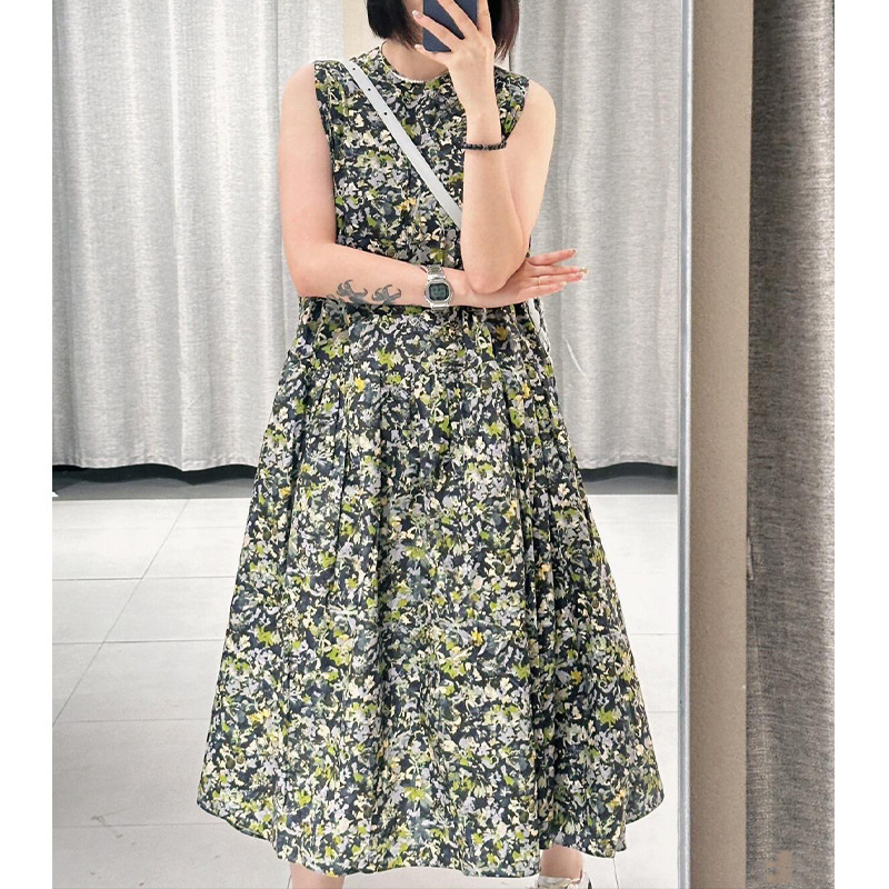 时尚设计感小众无袖森女系碎花连衣裙2025年夏季新品时尚背心裙子|undefined