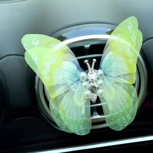 新款创意会动的蝴蝶汽车中控台出风口车载装饰摆件治愈系车内饰品