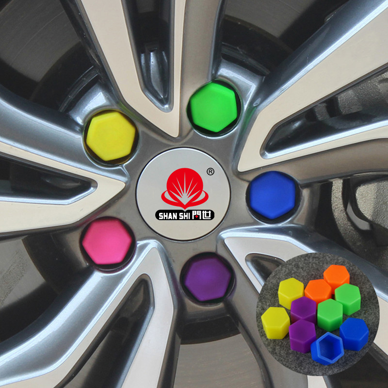 Luminous Car Wheel Hub Screw Protection Tire Cap Screw Cap Dustproof and Rust-proof Cap Silicone Screw Cap Exterior Modification